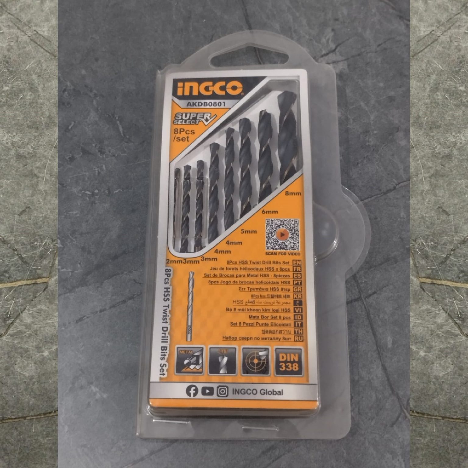 Ingco Akdb Pcs Hss Twist Drill Bits Set Asian Tools Center