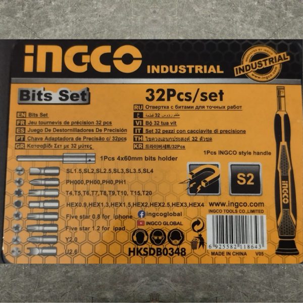 INGCO HKSDB0348 32 pcs Bits Screwdriver Set