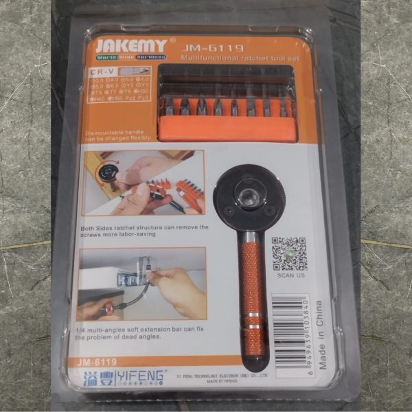 JAKEMY JM-6119 Multifunctional Ratchet Tool Set