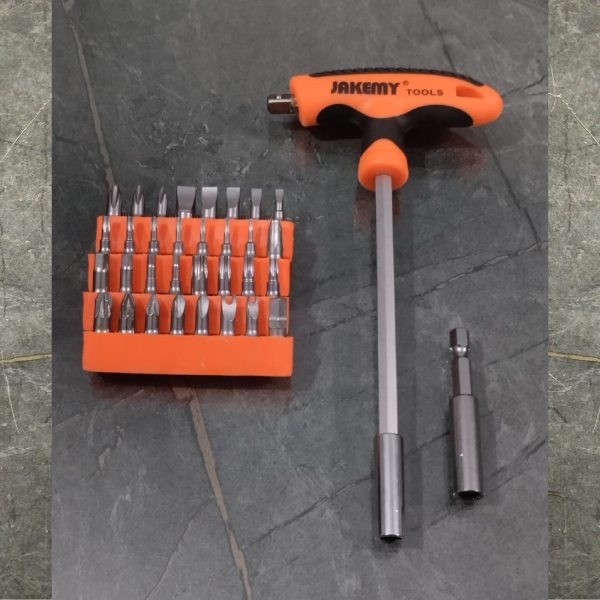 JAKEMY JM-6105 Professional Screwdriver Bit Set with T-shape handle