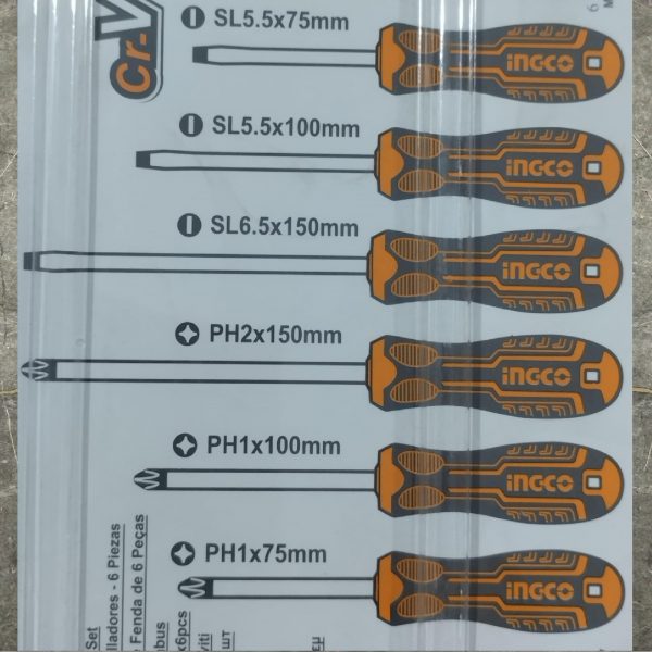 INGCO HKSD0628 6 pcs Screwdriver Set