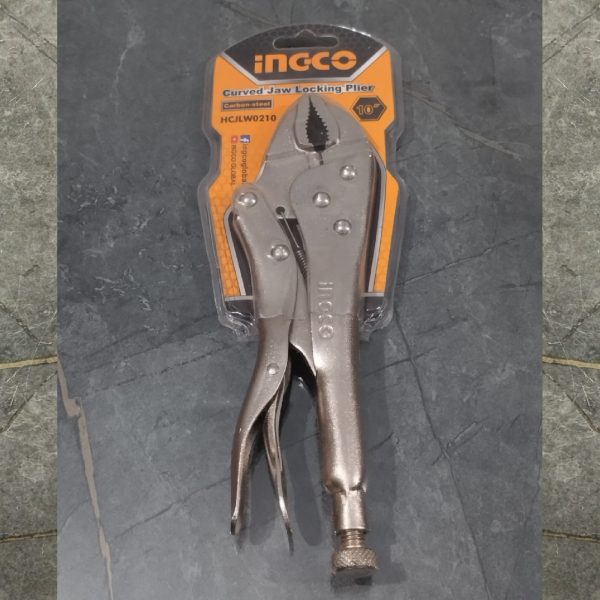 INGCO HCJLW0210 Curved Jaw Locking Plier 10"