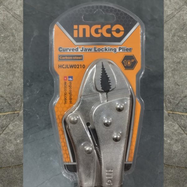 INGCO HCJLW0210 Curved Jaw Locking Plier 10"