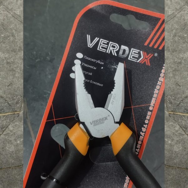 VERDEX 6" Combination Plier black handle with chrome