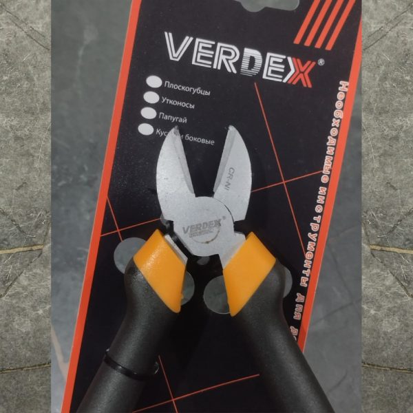 VERDEX 8" Cutter Plier black handle with chrome