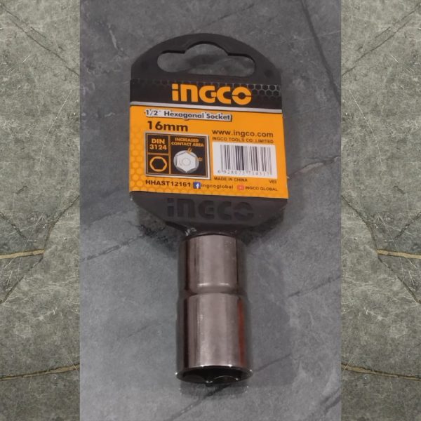 INGCO HHAST12161 1/2" Hexagonal Socket / Goti 16mm