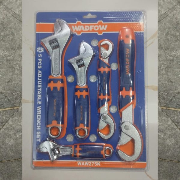 WADFOW WAW275K 5 Pcs Adjustable Wrench Set