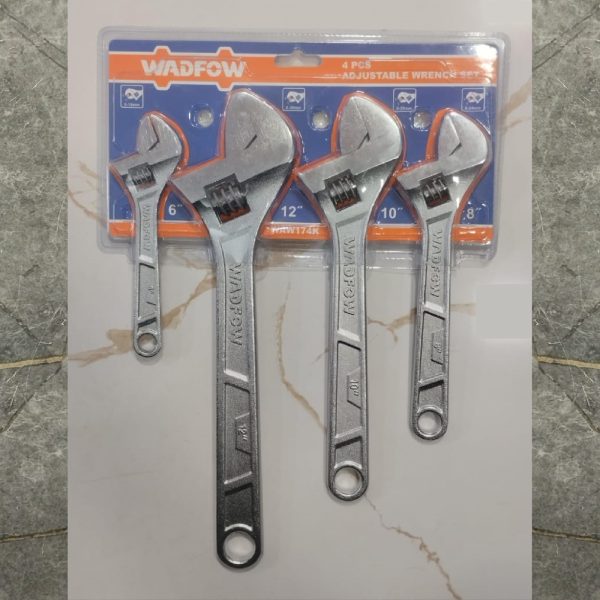 WADFOW WAW174K 4 Pcs Adjustable Wrench Set