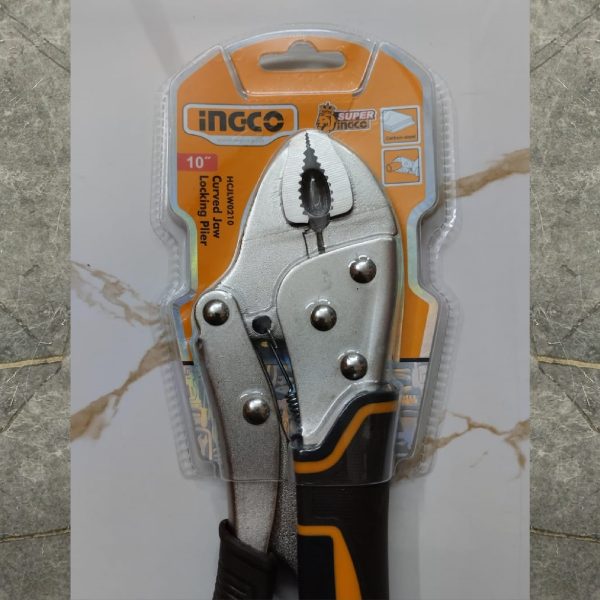 INGCO HCJLW0210 Curved Jaw Locking Plier 10"