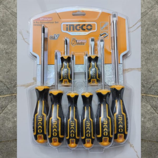 INGCO HKSD0828 8 Pcs Screwdriver Set