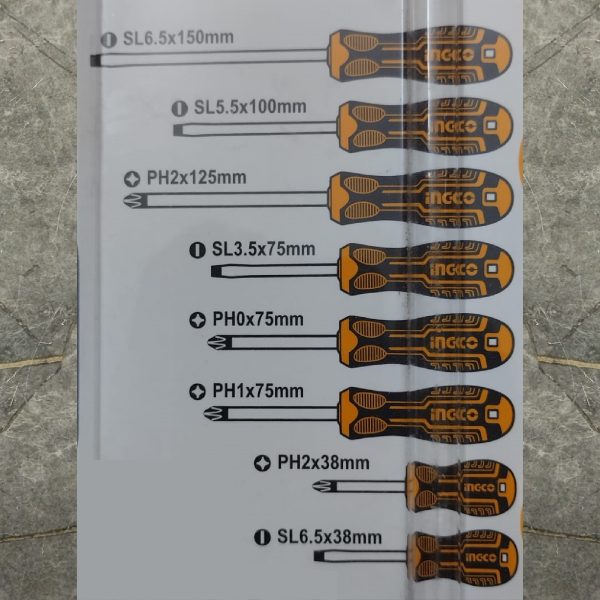 INGCO HKSD0828 8 Pcs Screwdriver Set