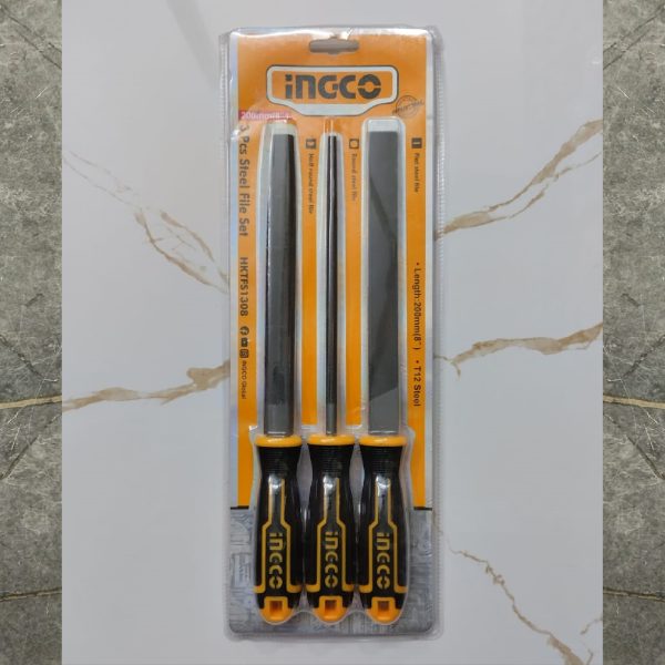 INGCO HKTFS1308 3 Pcs Steel File Set