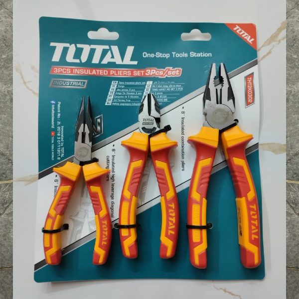 TOTAL THT2K0302 3 Pcs Insulated Pliers Set