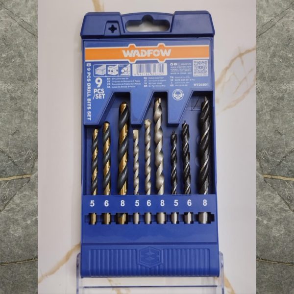 WADFOW WTD6B01 9 Pcs Drill Bits Set