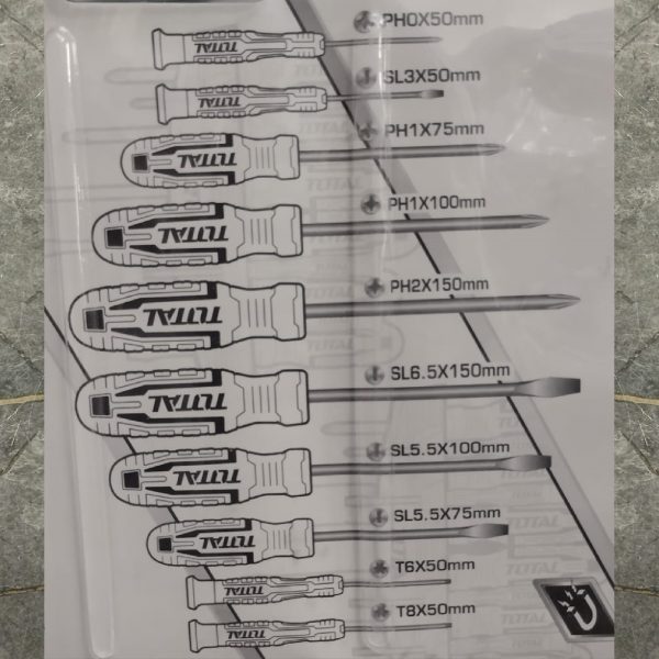 TOTAL THTDC251001 10 Pcs Screwdriver Set